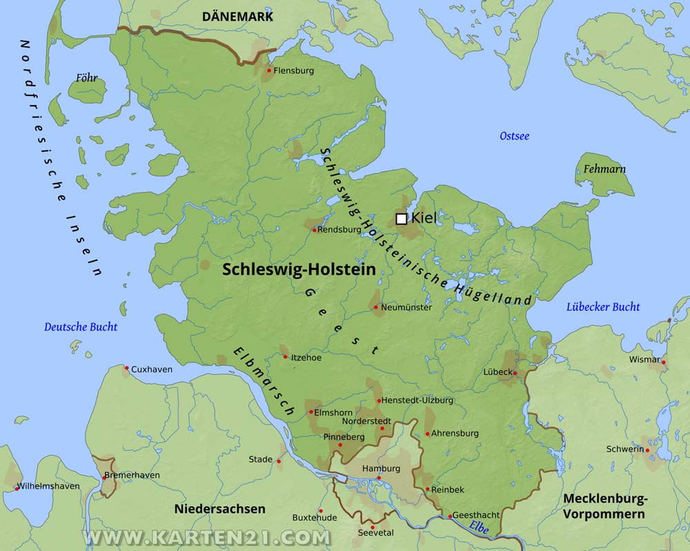 Schleswig holstein карта